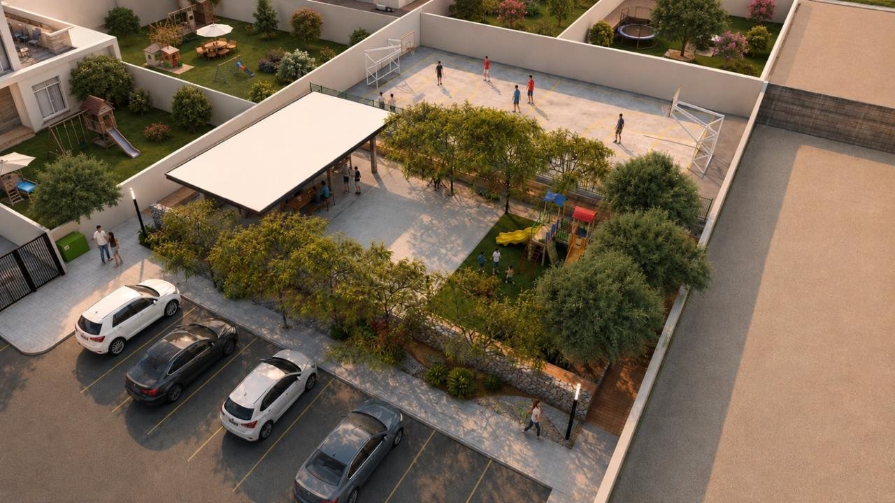 Vista panorámica del acceso a Privada del Lago Residencial