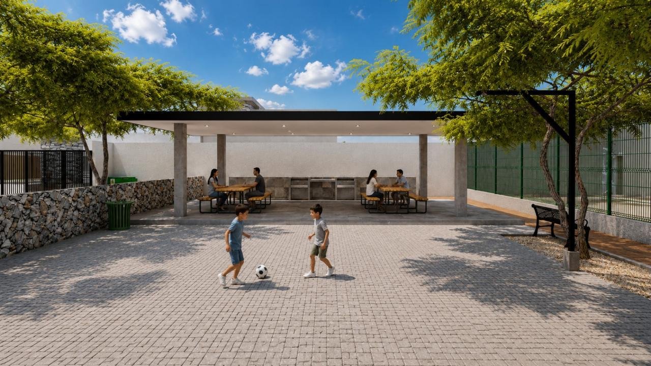 Render aéreo del desarrollo residencial Privada del Lago